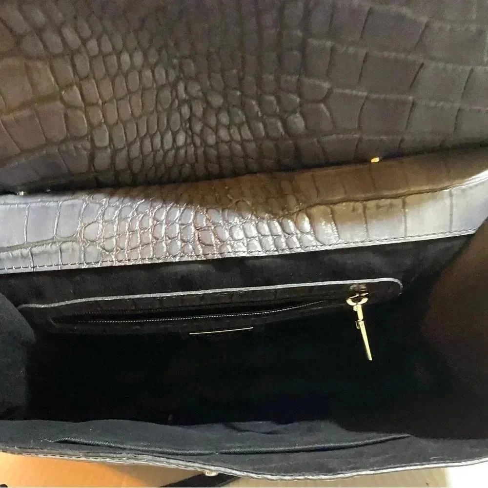 Claudia Firenze embossed crocodile handbag